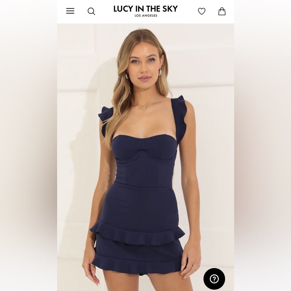 Lucy in the Sky navy mini dress